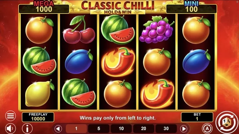 Classic Chilli Hold & Win - role 5x3 cu simboluri chili